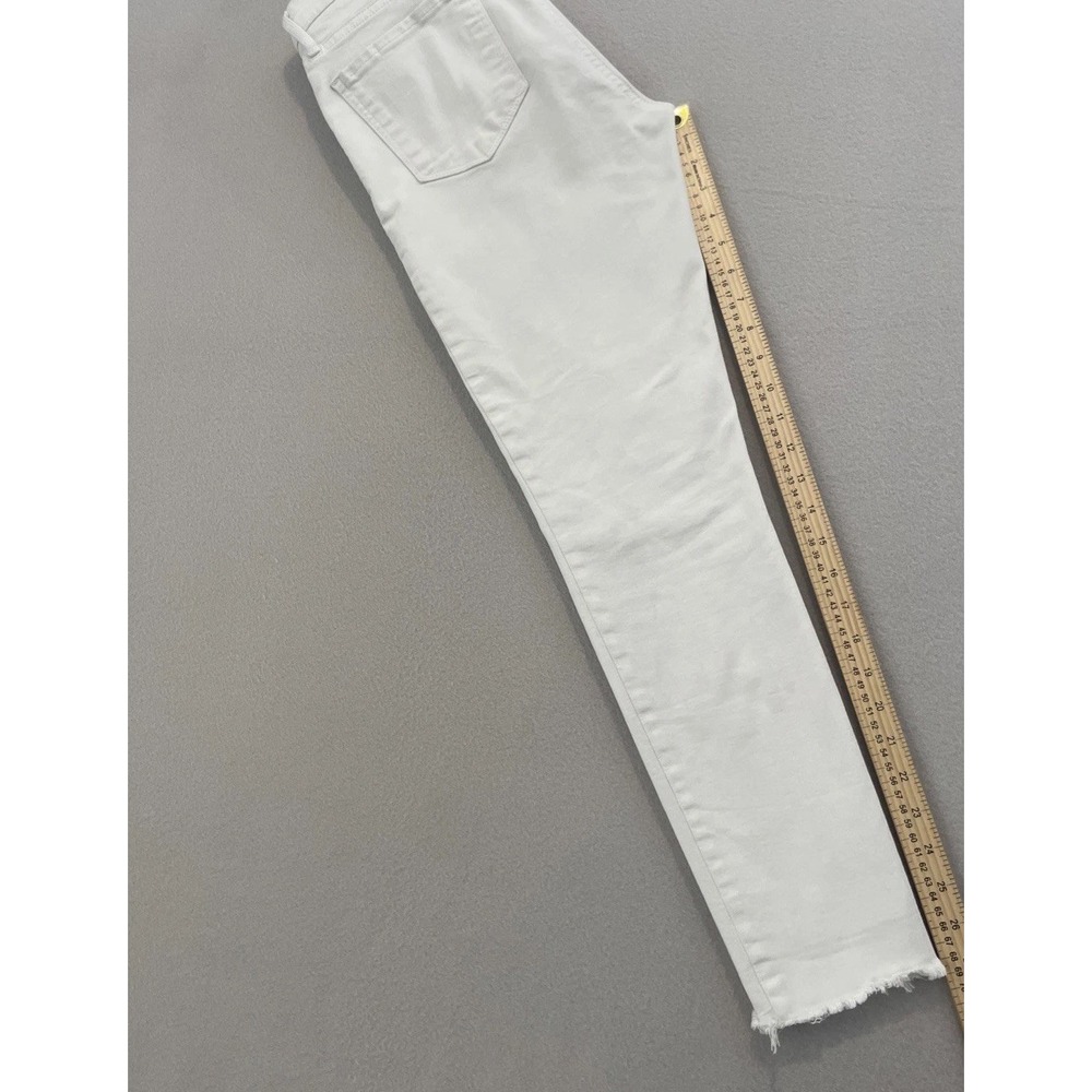 Lucky Brand Ava Skinny Jeans Pants WHITE Raw Hem Sz 6/26 Ankle Crop Women's EUC‎ - Picture 9 of 9